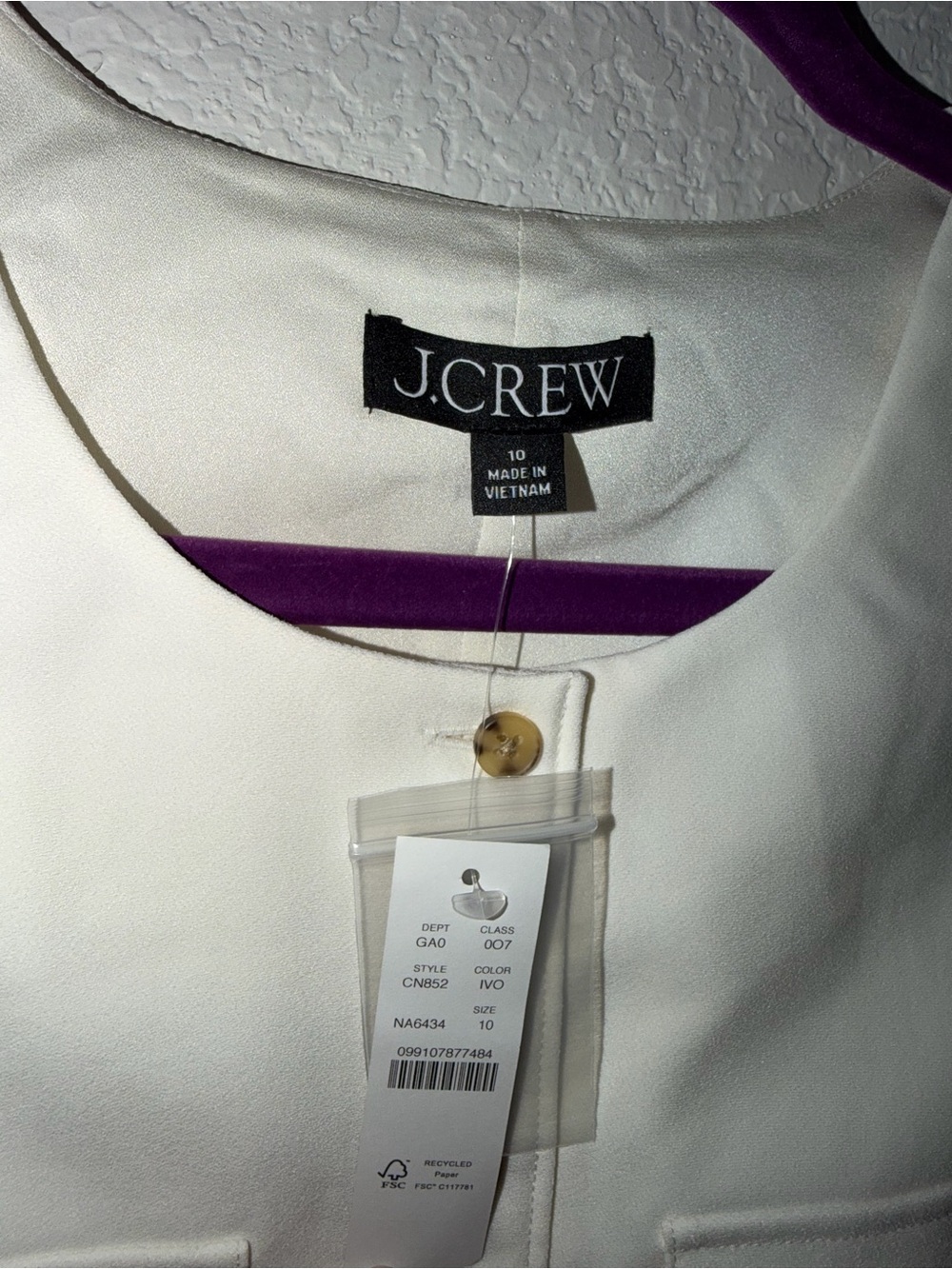 J. Crew Button-Front Crewneck Vest - Picture 5 of 7